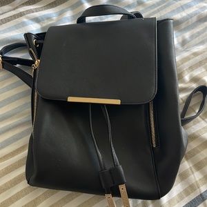 Black backpack purse